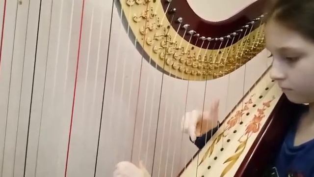 Этюд на арфе. Ярослава Морозова 9 лет. смотреть онлайн