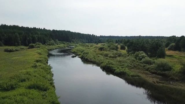 Долина реки Медведицы в селе Замытье, перекаты, центр села, гостиница, храм смотреть онлайн