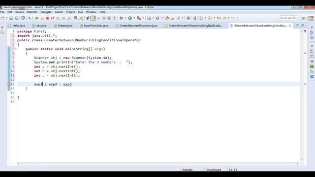 #24 Program to find Greater Between 3 Number Using Ternary Operator in Java Programming смотреть онлайн