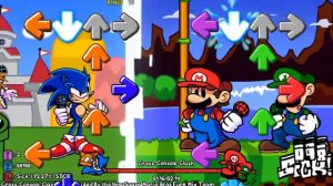 FNF: Sonic & Tails VS Mario & Luigi / Cross Console Clash 2.0 █ Friday Night Funkin' – mods █