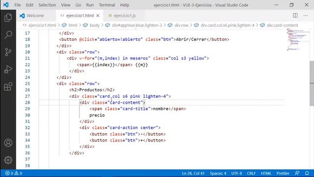 Ejercicio introductorio de vue version 3 смотреть онлайн