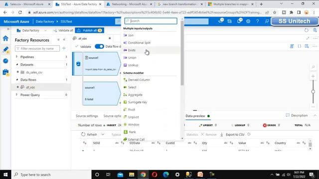 New Branch in Azure Data Factory | New Branch transformation in adf | adf tutorial part 66 смотреть онлайн