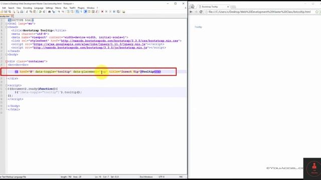 38 - Bootstrap Tooltip - Complete Bootstrap Course смотреть онлайн