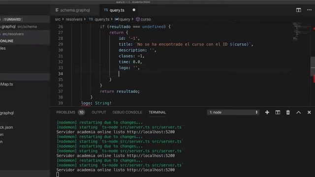 GraphQL - Academia Online en GraphQL - Informacion de un curso смотреть онлайн