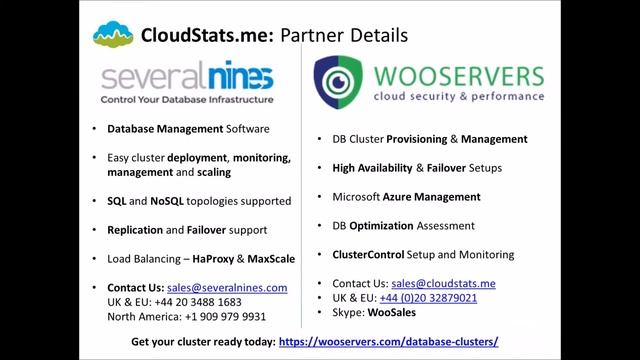 Webinar replay: How CloudStats.me moved to clustered MariaDB for high availability - part 5 смотреть онлайн