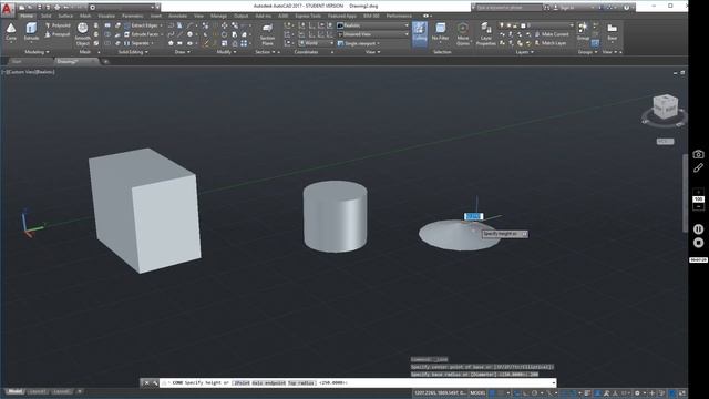 AutoCAD 2017 Tutorial: 3D Modelling Basic Shapes смотреть онлайн