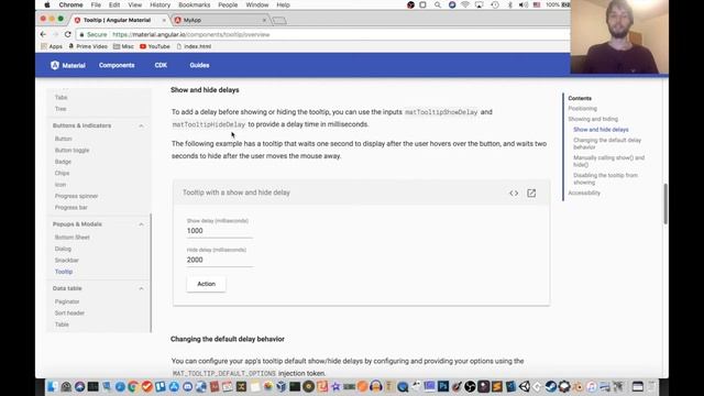 Angular Material Tooltip смотреть онлайн