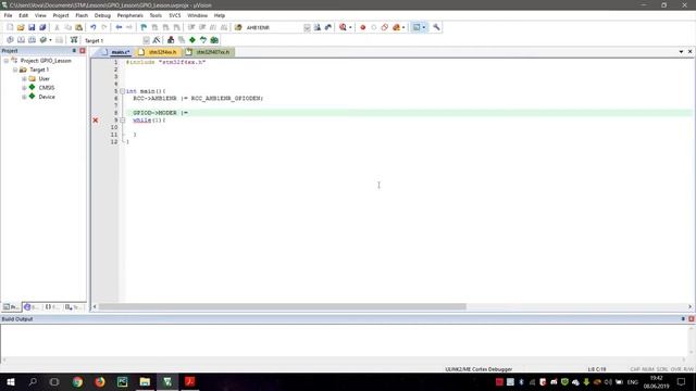 Программирование контроллеров stm32f4. CMSIS. Урок 1. GPIO. Мигание светодиодом смотреть онлайн