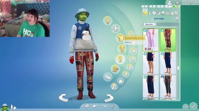 cas - GRINCH ugly christmas sweater outfits - The Sims 4 | no commentary create a sim смотреть онлайн