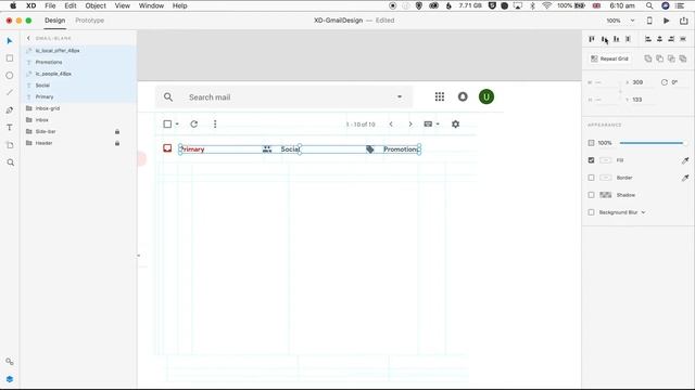 Gmail Design part 3 - the inbox | ADOBE XD TUTORIAL смотреть онлайн