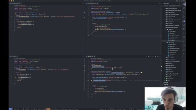 Compare state management approaches in React and verify them via Cypress component tests смотреть онлайн