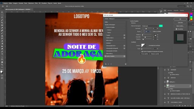 ARTE PARA IGREJA | SOCIAL MEDIA | TUTORIAL DE PHOTOSHOP смотреть онлайн