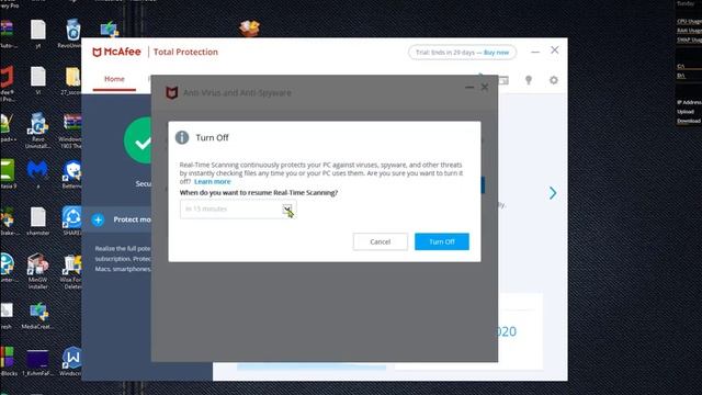 How To Turn Off McAfee Virus Protection Windows 10