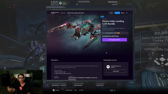 Warframe Mantis Iridos Landing Craft Bundle! Prime Gaming Loot! смотреть онлайн