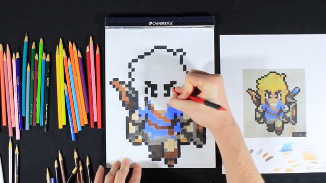 How To Draw LINK FROM BREATH OF THE WILD Part 2(Graph Paper Pixel Art) смотреть онлайн