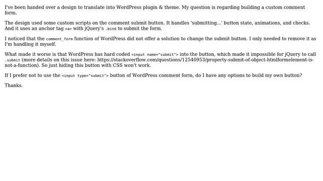 Wordpress: Deep customization of the comment form? смотреть онлайн