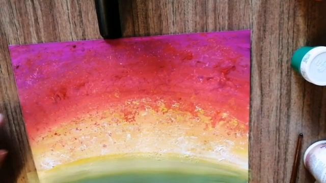 Пейзаж гуашь+фольга.Нетрадиционная техника! #Рисование_для_всех, #DrawingForYou, #paintingtutorials