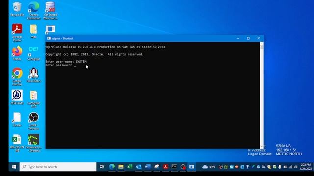 Login to SQL Plus 11g XE смотреть онлайн