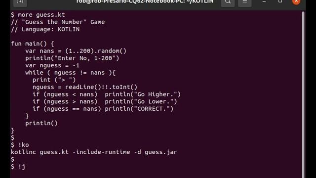 KOTLIN Program - "Guess the Number" смотреть онлайн