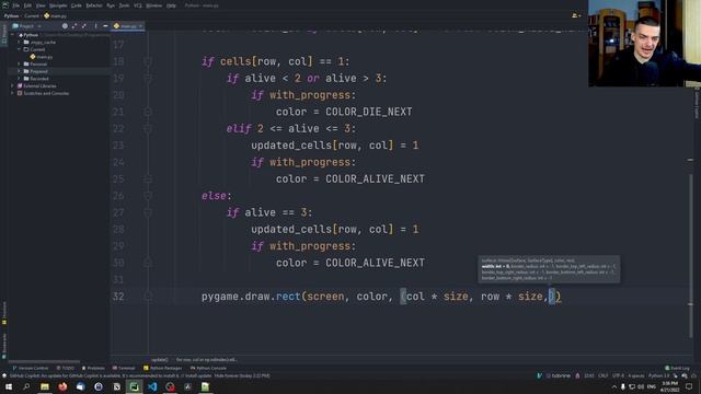 Conway's Game of Life in Python смотреть онлайн