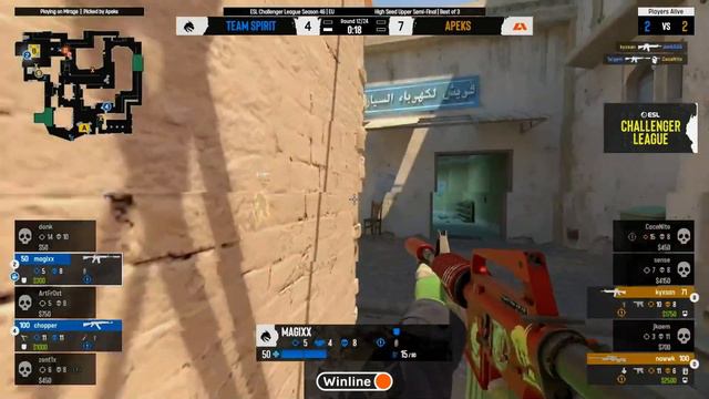 DONK ТАЩИТ! Полный Матч - TEAM SPIRIT vs APEKS- MIRAGE | ESL Challenger League S46 смотреть онлайн