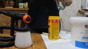 Покраска потолка недорогим краскопультом