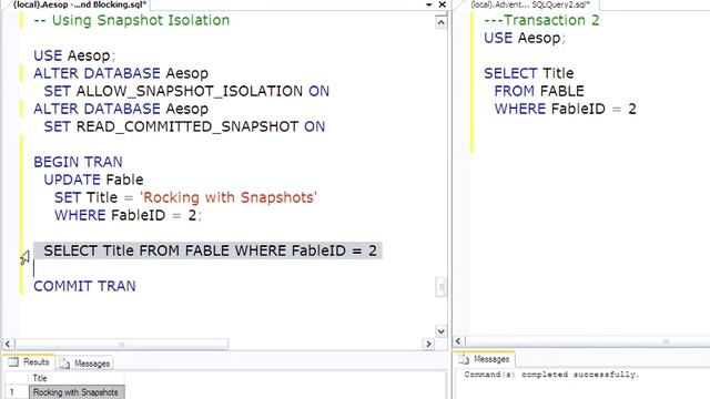 7 Using Snapshot Isolation смотреть онлайн