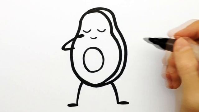 Как нарисовать Дэб Авокадо. Просто рисуем Авокадо, танцующее Дэб. Рисунки для срисовки #497 смотреть онлайн