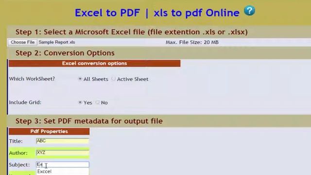 Excel to Pdf смотреть онлайн