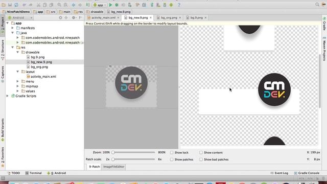 Creating a 9-Patch Image Background in Android Studio смотреть онлайн