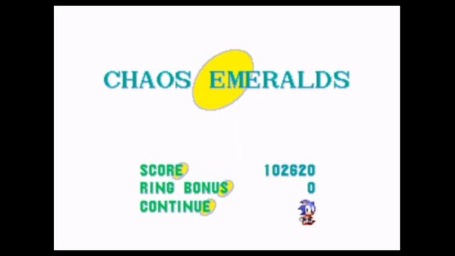 Sega Mega Drive 2 (Smd) 16-bit Sonic The Hedgehog 1 part Bonus Stage