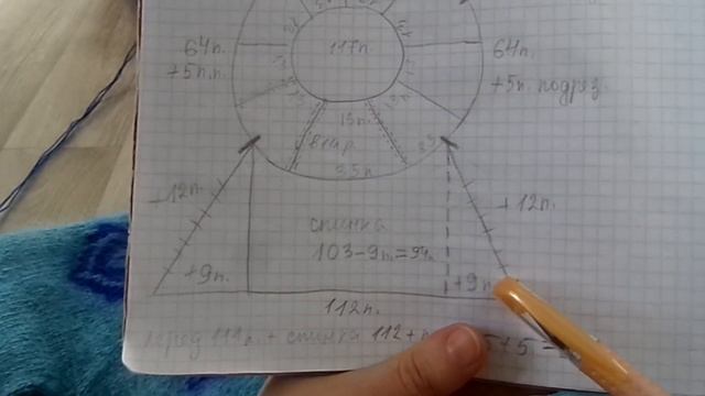Кокетка сверху. Как делать прибавки/схема узора жаккарда /кокетки. Вязание спицами. смотреть онлайн