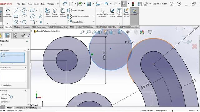SolidWorks sketch exercise part #8 смотреть онлайн