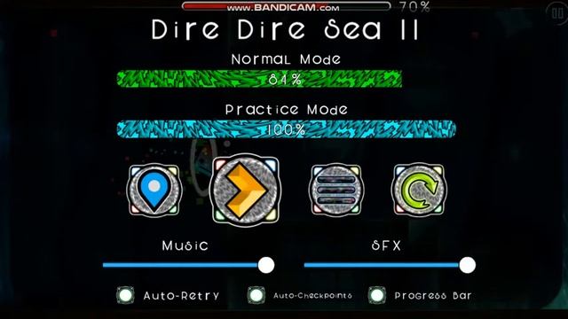 Dire Dire Sea II 100% By Nicki1202 | [Hard 1 Coin] | TheSilverBoy [GD] | Geometry Dash 2.11 смотреть онлайн