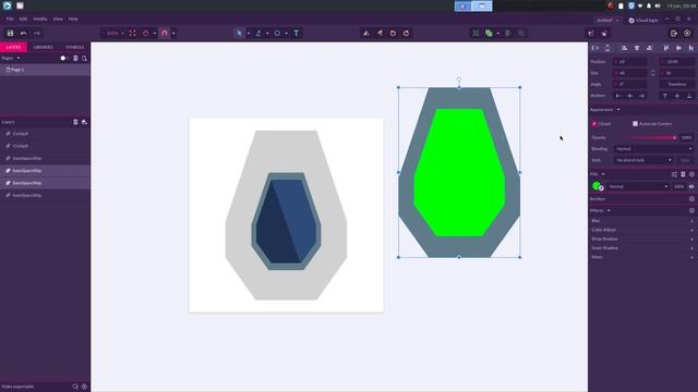 Gravit Designer | Create a simple spaceship tutorial | Beginner смотреть онлайн