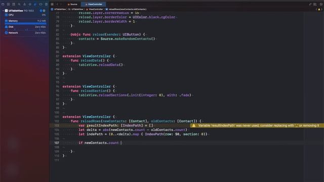 #19 UITableView reloadData. уроки UIKit смотреть онлайн