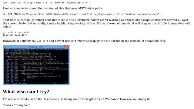 How can I use vim to view git diffs on Windows? смотреть онлайн