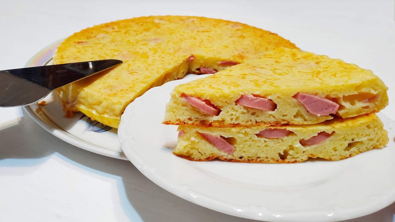 СЫРНЫЙ ПИРОГ. СЫР и СОСИСКИ, а такая ВКУСНЯТИНА! Вы полюбите этот Простой и Быстрый пирог.mp4 смотреть онлайн