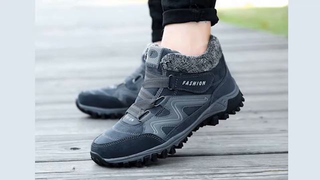 Мужские ботинки зимние водонепроницаемые с плюшем men's shoes waterproof plush смотреть онлайн