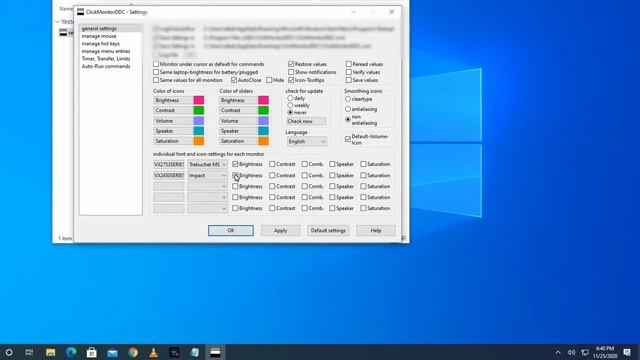 Control your monitor brightness/contrast through hotkeys using ClickMonitorDDC смотреть онлайн