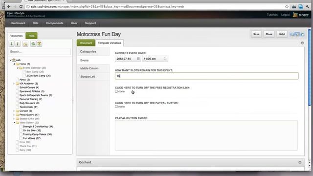 Tutorial - MODX Revolution - Adding Events (EventCalendar2) смотреть онлайн