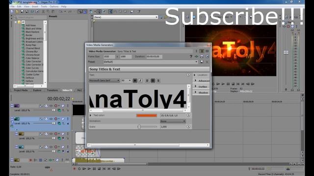 Как сделать интро,заставку для видео в Sony Vegas Pro 11 смотреть онлайн
