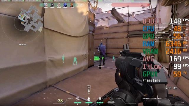 GeForce GTX 1060 3GB -- AMD Ryzen 3 3100 -- VALORANT FPS Test смотреть онлайн