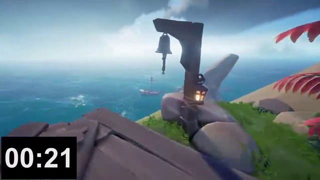 Sea of Thieves - Sea Dog's Island Parkour in 52 seconds with only Run and Jump - смотреть онлайн