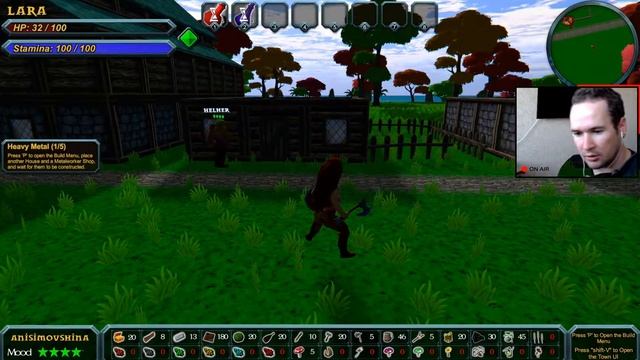 HammerHelm - строим, добываем и воюем с соседями. Gameplay красочной инди-RPG. смотреть онлайн