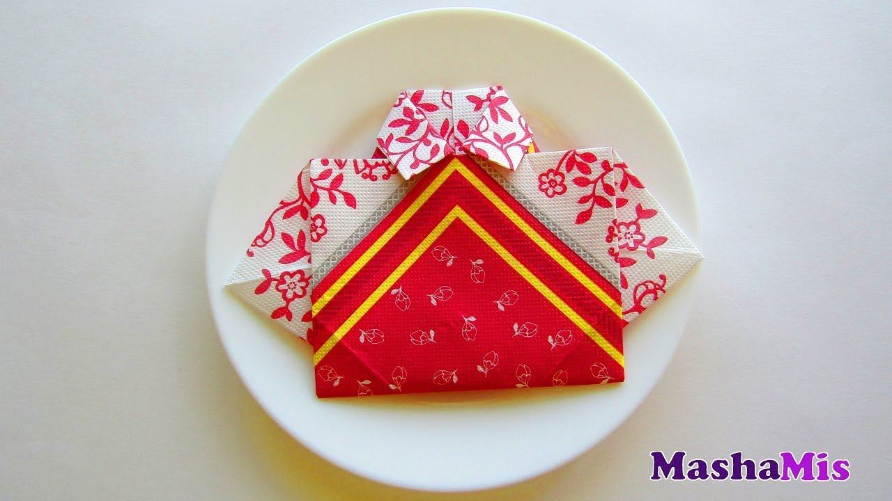 Как красиво СЛОЖИТЬ САЛФЕТКУ/рубашка смотреть онлайн