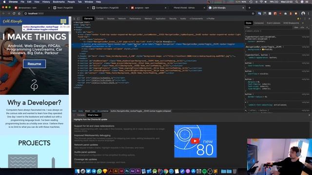 Personal Website with React - Using PurgeCSS to Reduce Bundle Size by 100KB смотреть онлайн