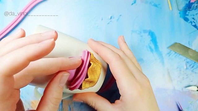 Пирожное из полимерной глины | как слепить пирожное | чашка с декором смотреть онлайн