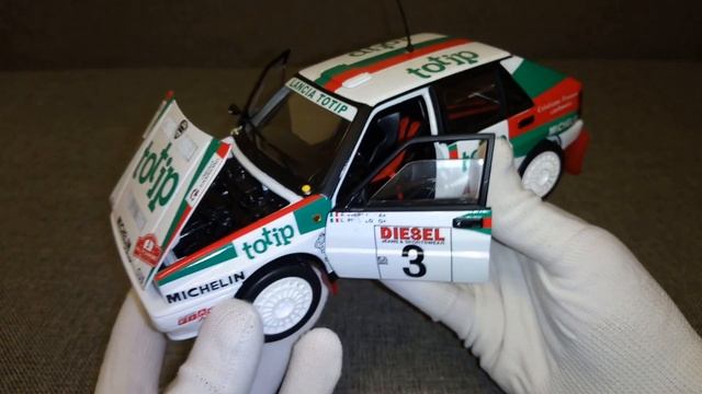 Lancia Delta integrale HF 8V 1987 года Mondo Motors в масштабе 1:18 Коллекционная модель diecast смотреть онлайн