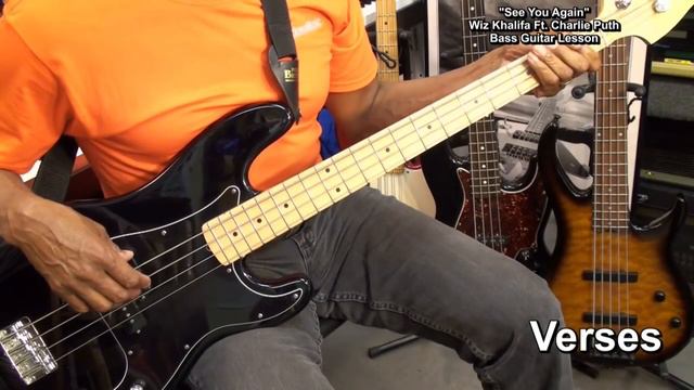 How To Play SEE YOU AGAIN Wiz Khalifa Charlie Puth Bass Guitar @EricBlackmonGuitar смотреть онлайн